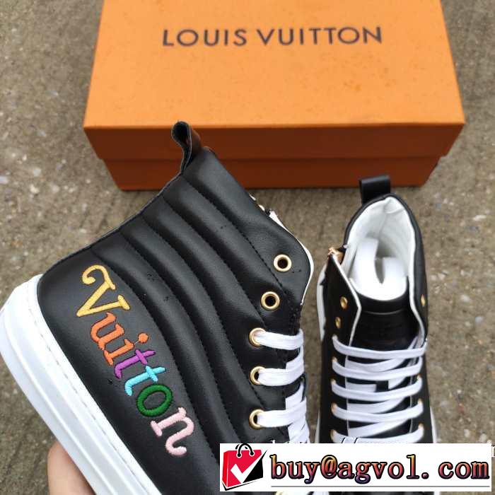LOUIS VUITTON  2020秋冬流行ファション  ルイ ヴィトンファッショントレンドを早速チェック ハイトップシューズ
