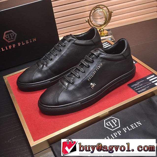 オシャレ印象で人気の高い 《2019年》今、注目のストリート PHILIPP PLEIN フィリッププレイン カジュアルシューズ 3色可選
