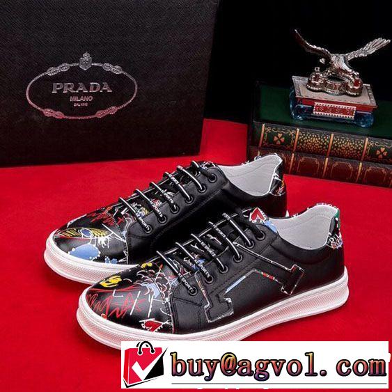 2019夏ファション新品 今季トレンドの限定アイテム オシャレ上級者に PRADA プラダ カジュアルシューズ 2色可選