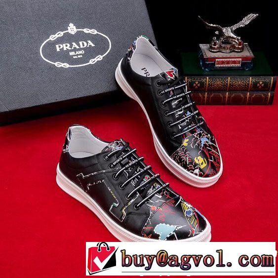 2019夏ファション新品 今季トレンドの限定アイテム オシャレ上級者に PRADA プラダ カジュアルシューズ 2色可選