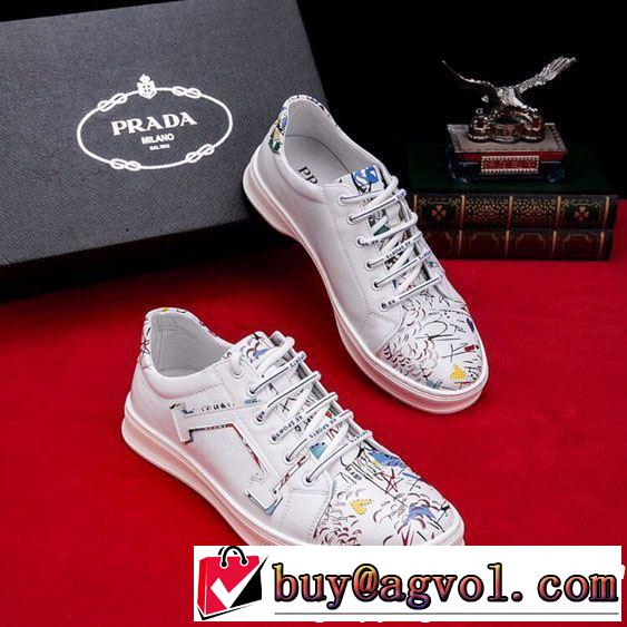 2019夏ファション新品 今季トレンドの限定アイテム オシャレ上級者に PRADA プラダ カジュアルシューズ 2色可選