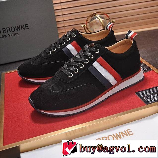2019春夏の大注目トレンド 3色可選 ランニングシューズ THOM BROWNE トムブラウン春夏シンプルファッションでOK！