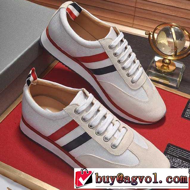 2019春夏の大注目トレンド 3色可選 ランニングシューズ THOM BROWNE トムブラウン春夏シンプルファッションでOK！