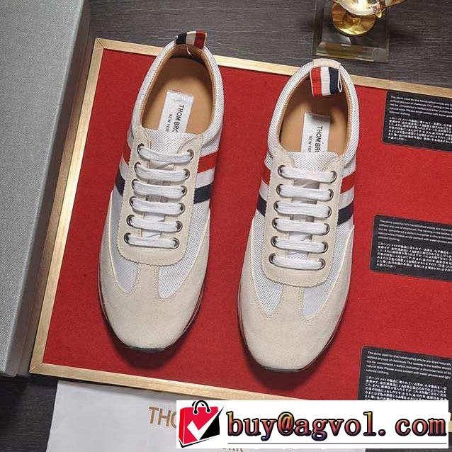 2019春夏の大注目トレンド 3色可選 ランニングシューズ THOM BROWNE トムブラウン春夏シンプルファッションでOK！