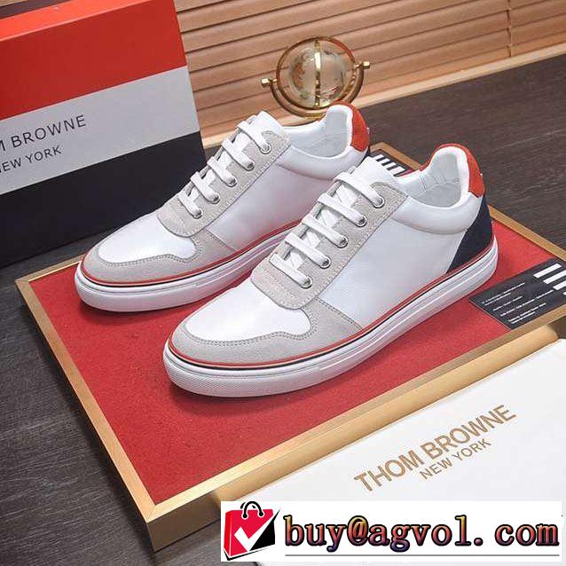 今流行りの最新コレクション 2019年春夏シーズンの人気 ランニングシューズ 2色可選 THOM BROWNE トムブラウン