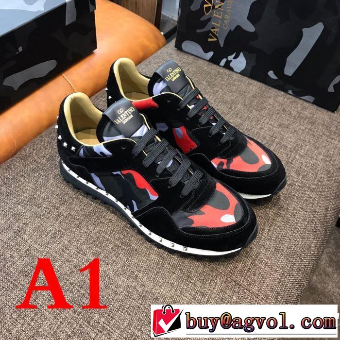 VALENTINO ヴァレンティノ カジュアルシューズ 4色可選 男女兼用 2019年最新ファッション 夏先に大活躍する