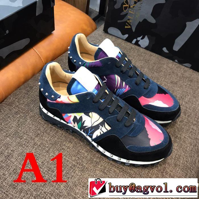 VALENTINO ヴァレンティノ カジュアルシューズ 3色可選 男女兼用 2019SSのトレンド商品 今シーズン注目のデザイン
