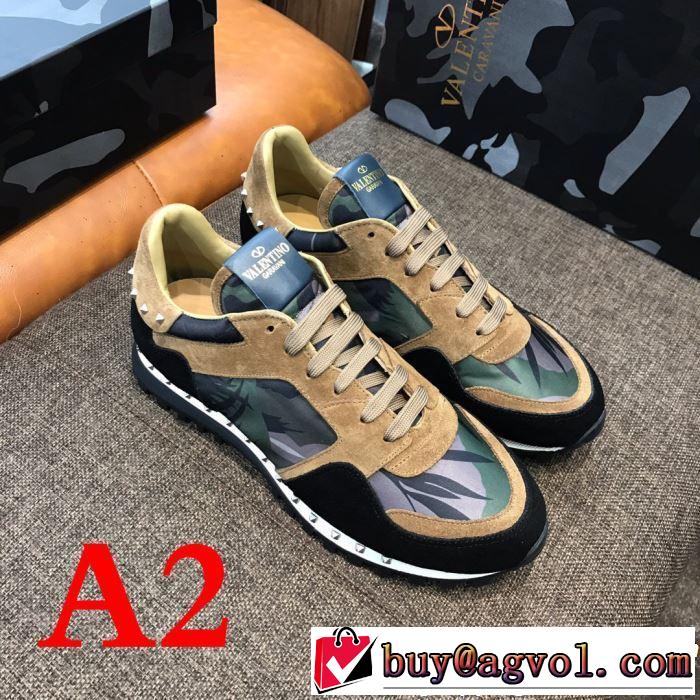 VALENTINO ヴァレンティノ カジュアルシューズ 3色可選 男女兼用 2019SSのトレンド商品 今シーズン注目のデザイン
