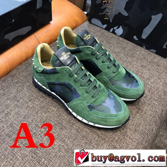 VALENTINO ヴァレンティノ カジュアルシューズ 3色可選 男女兼用 2019SSのトレンド商品 今シーズン注目のデザイン