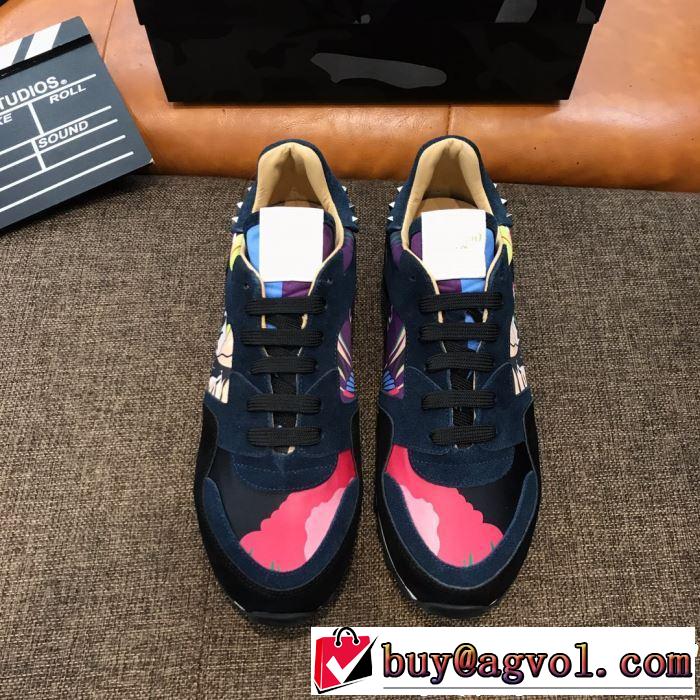 VALENTINO ヴァレンティノ カジュアルシューズ 3色可選 男女兼用 2019SSのトレンド商品 今シーズン注目のデザイン