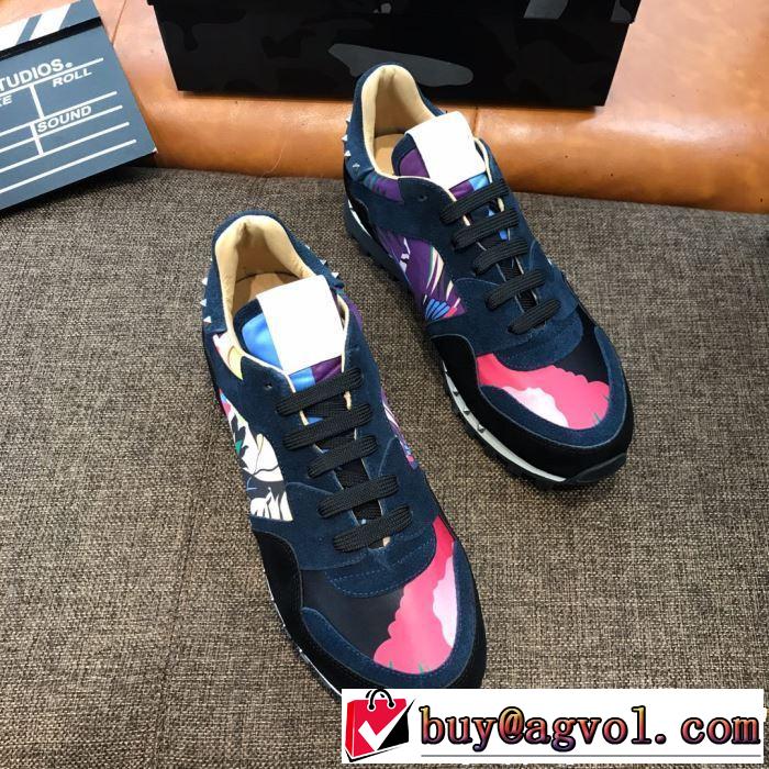 VALENTINO ヴァレンティノ カジュアルシューズ 3色可選 男女兼用 2019SSのトレンド商品 今シーズン注目のデザイン