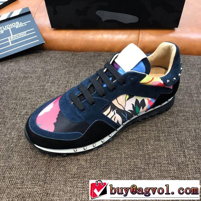 VALENTINO ヴァレンティノ カジュアルシューズ 3色可選 男女兼用 2019SSのトレンド商品 今シーズン注目のデザイン