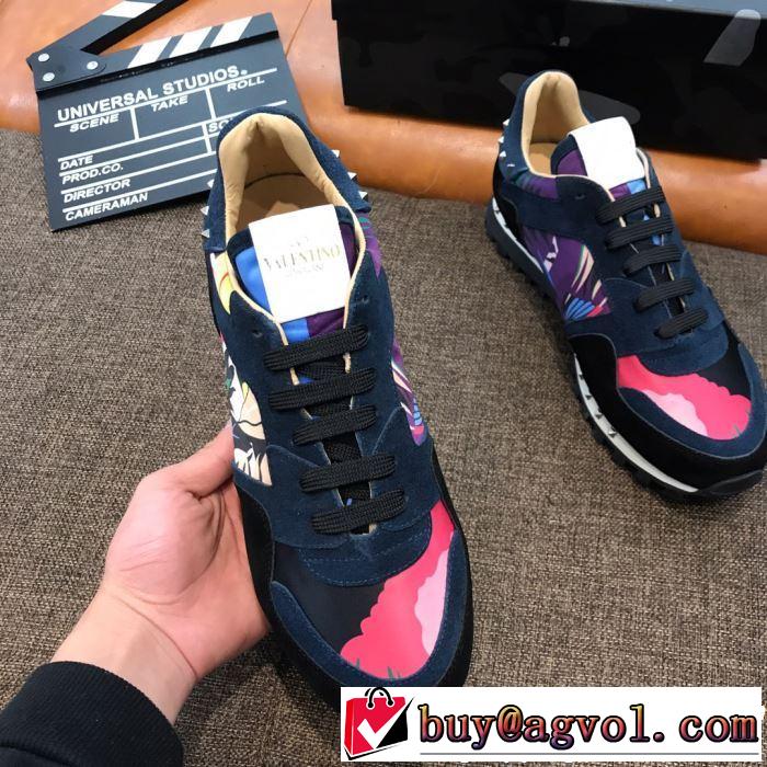 VALENTINO ヴァレンティノ カジュアルシューズ 3色可選 男女兼用 2019SSのトレンド商品 今シーズン注目のデザイン