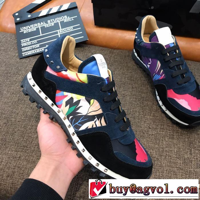 VALENTINO ヴァレンティノ カジュアルシューズ 3色可選 男女兼用 2019SSのトレンド商品 今シーズン注目のデザイン