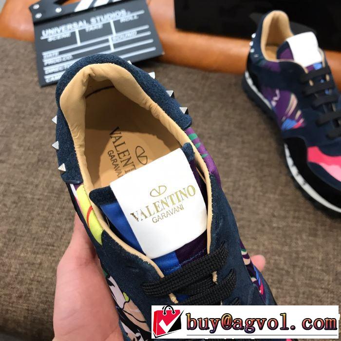 VALENTINO ヴァレンティノ カジュアルシューズ 3色可選 男女兼用 2019SSのトレンド商品 今シーズン注目のデザイン