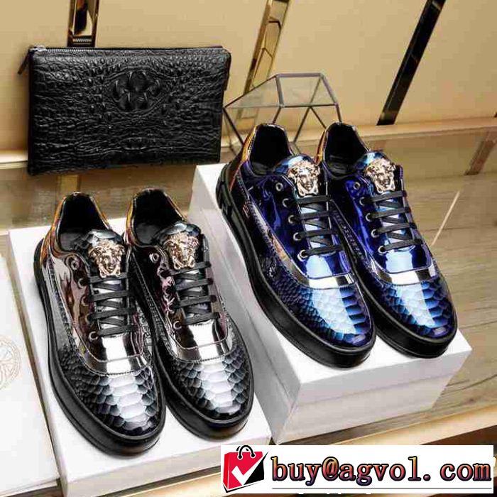 2019春夏は人気定番 人気ストリートブランド新品 VERSACE ヴェルサーチ カジュアルシューズ 2色可選