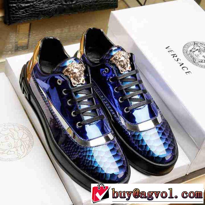 2019春夏は人気定番 人気ストリートブランド新品 VERSACE ヴェルサーチ カジュアルシューズ 2色可選