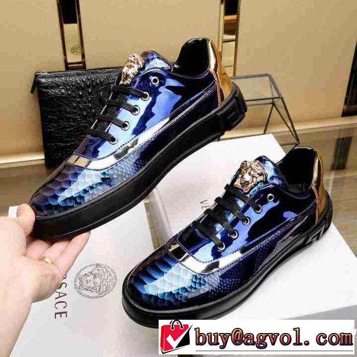 2019春夏は人気定番 人気ストリートブランド新品 VERSACE ヴェルサーチ カジュアルシューズ 2色可選