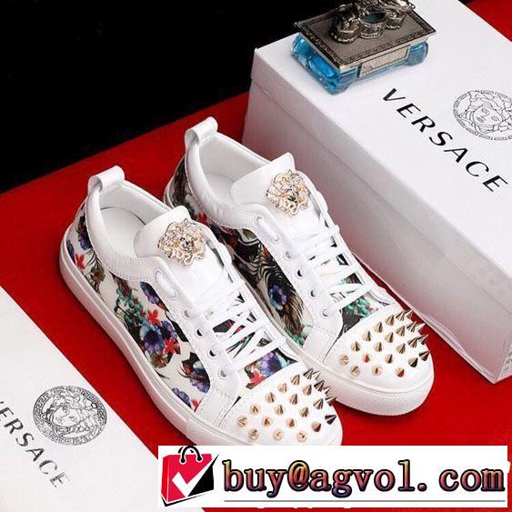 VERSACE ヴェルサーチ カジュアルシューズ 2色可選 スタイルアップ効果 2019年春夏流行ファッション