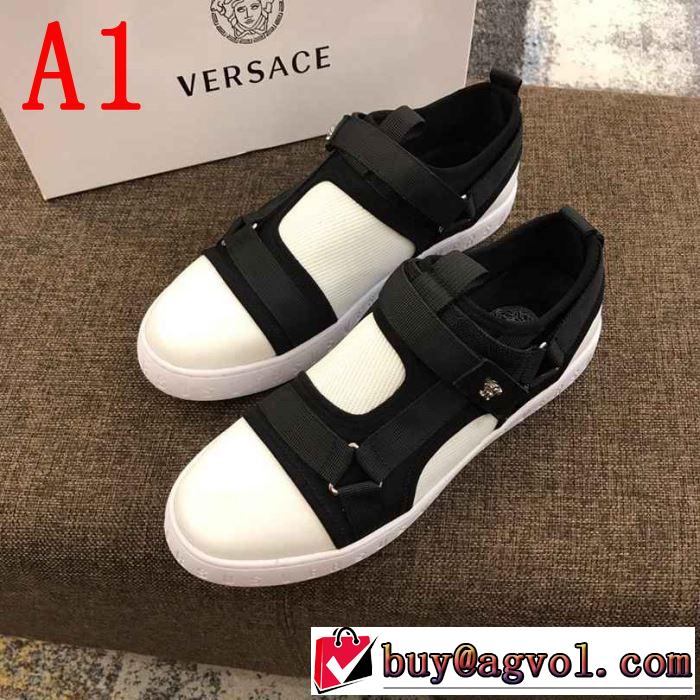 2019年春夏流行ファッション 季節感をプラス人気商品 ヴェルサーチ VERSACE ランニングシューズ 2色可選
