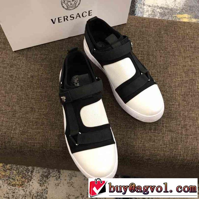 2019年春夏流行ファッション 季節感をプラス人気商品 ヴェルサーチ VERSACE ランニングシューズ 2色可選