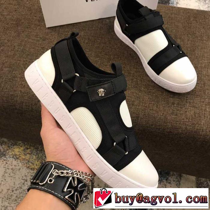 2019年春夏流行ファッション 季節感をプラス人気商品 ヴェルサーチ VERSACE ランニングシューズ 2色可選