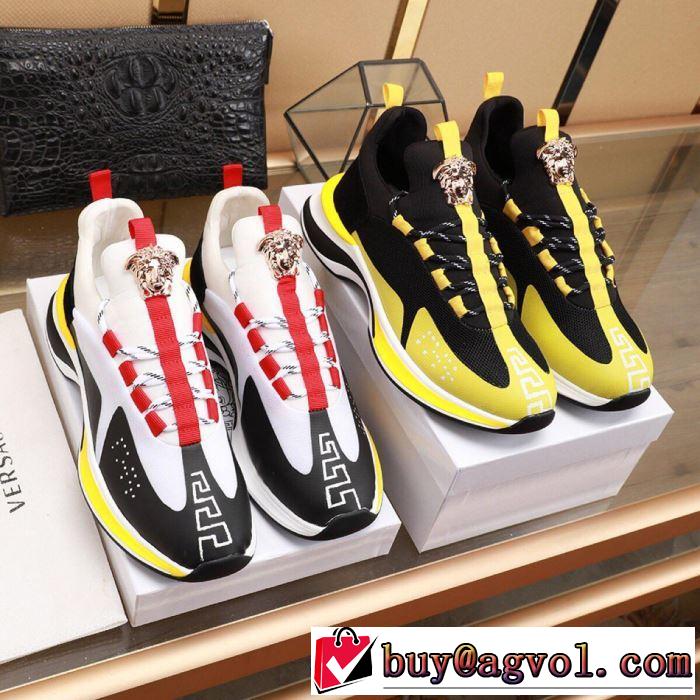 2色可選 カジュアルシューズ 最新のトレンドブランド人気的 2019春夏は人気定番 ヴェルサーチ VERSACE