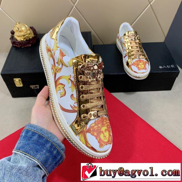 ヴェルサーチ VERSACE カジュアルシューズ 2色可選海外セレブは大人気  2019年夏の一押しファッションアイテム