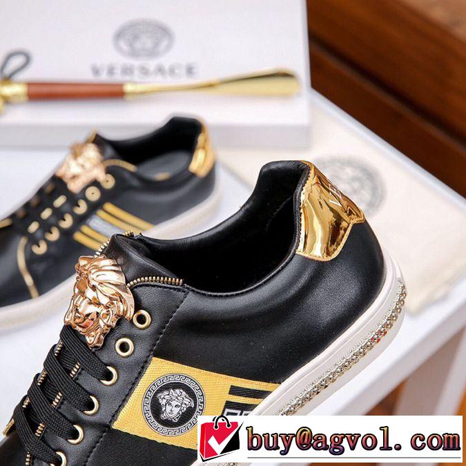 ヴェルサーチ VERSACE カジュアルシューズ 2色可選 春夏の流行りトップス 【2019春夏】最新コレクション