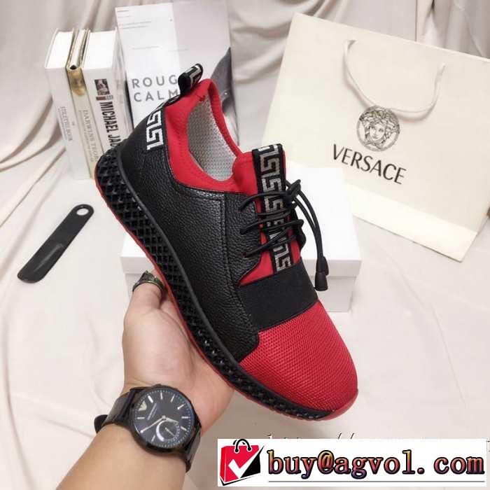 機能性が良くブランド新品 ヴェルサーチVERSACE  2019-2020秋冬のファッション ランニングシューズ 使いやすさのトレンド
