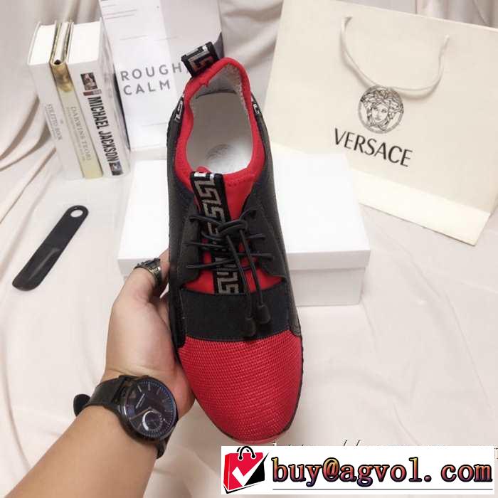 機能性が良くブランド新品 ヴェルサーチVERSACE  2019-2020秋冬のファッション ランニングシューズ 使いやすさのトレンド