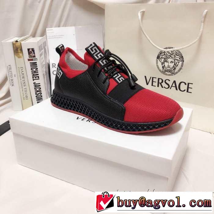 機能性が良くブランド新品 ヴェルサーチVERSACE  2019-2020秋冬のファッション ランニングシューズ 使いやすさのトレンド