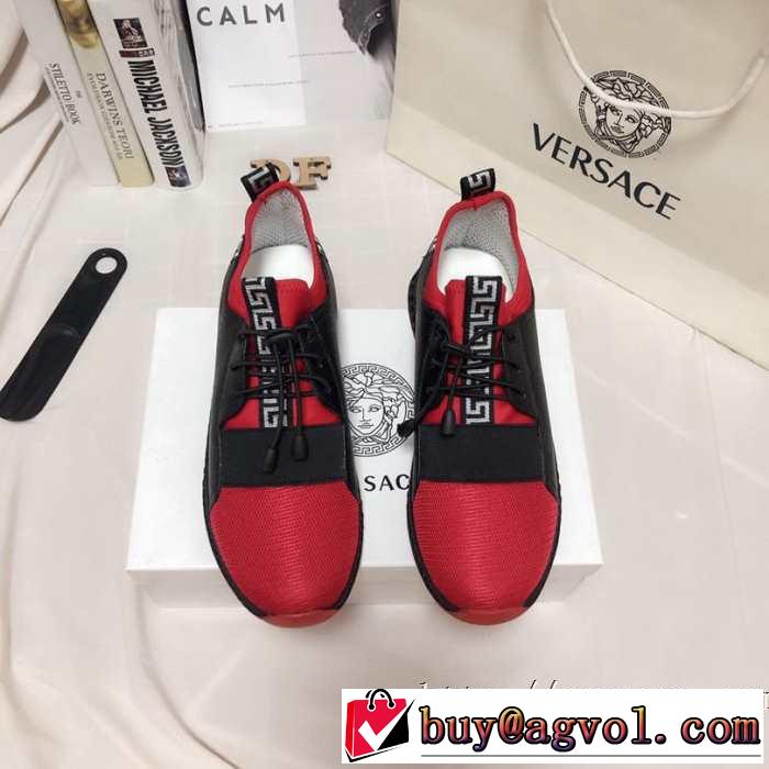 機能性が良くブランド新品 ヴェルサーチVERSACE  2019-2020秋冬のファッション ランニングシューズ 使いやすさのトレンド
