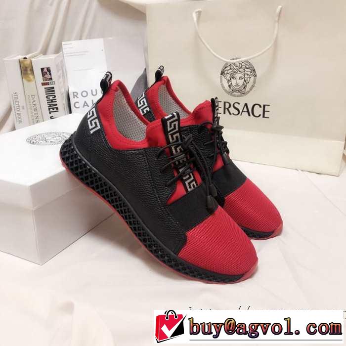 機能性が良くブランド新品 ヴェルサーチVERSACE  2019-2020秋冬のファッション ランニングシューズ 使いやすさのトレンド
