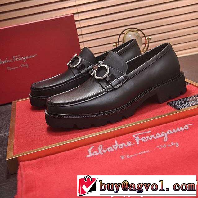 FERRAGAMO ビジネスシューズ 2019春夏トレンドアイテム 大胆にデザインオシャレ新品サルヴァトーレフェラガモ