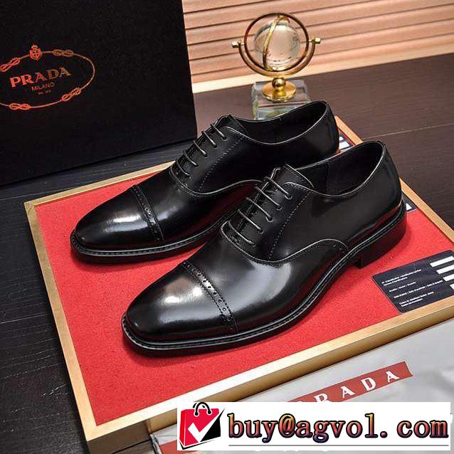 定番が欲しい方 プラダ PRADA ビジネスシューズ 国内入手困難2019SSのトレンド商品