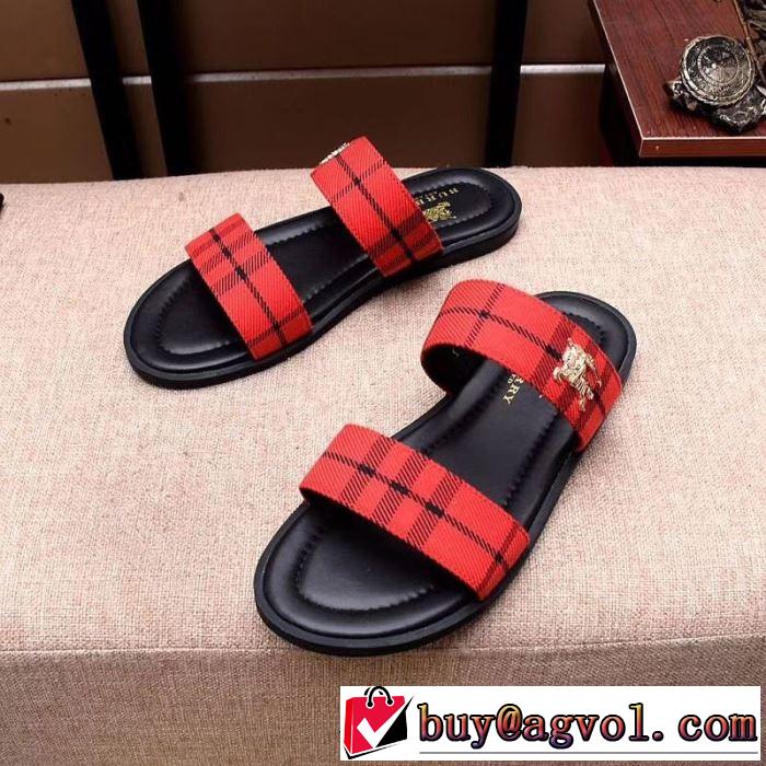 サンダル 春色の最旬の人気アイテム 3色可選 春夏の流行り2019新品 バーバリー BURBERRY 爽やかすぎない大人の印象に