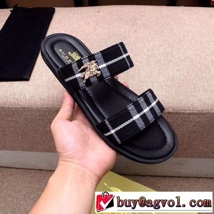  サンダル 春色の最旬の人気アイテム 3色可選 春夏の流行り2019新品 バーバリー BURBERRY 爽やかすぎない大人の印象に