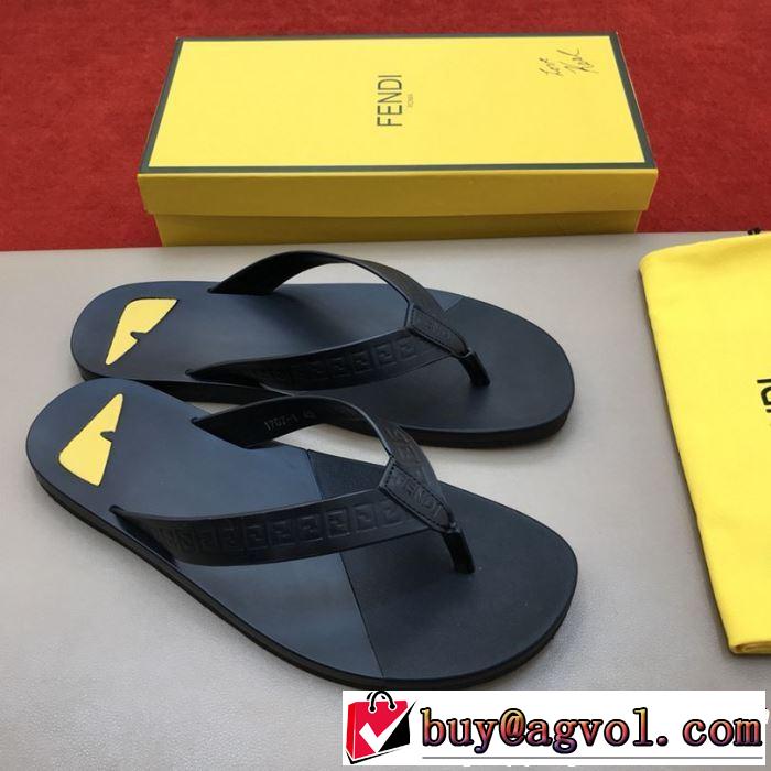 3色可選 海外セレブは大人気 フェンディ FENDI トングサンダル 2019春夏は人気定番