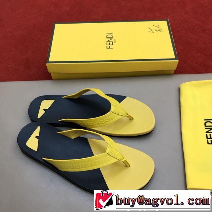 3色可選 海外セレブは大人気 フェンディ FENDI トングサンダル 2019春夏は人気定番