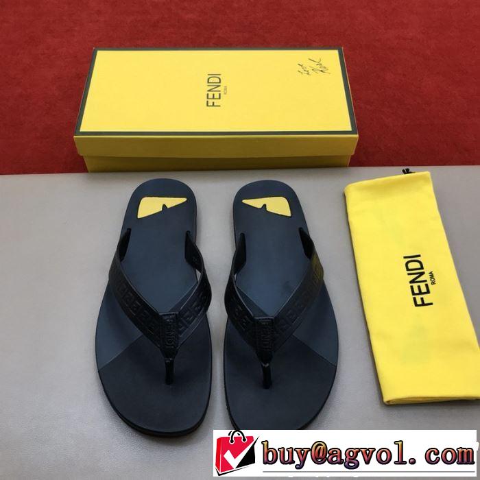 3色可選 海外セレブは大人気 フェンディ FENDI トングサンダル 2019春夏は人気定番