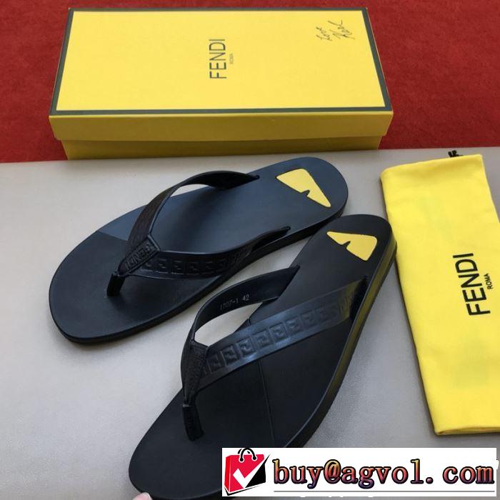 3色可選 海外セレブは大人気 フェンディ FENDI トングサンダル 2019春夏は人気定番