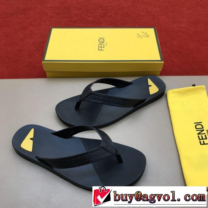 3色可選 海外セレブは大人気 フェンディ FENDI トングサンダル 2019春夏は人気定番