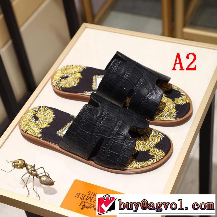  3色可選  ゆったり感のあるアイテム サンダル 2019年夏の一押しファッションアイテム エルメス HERMES