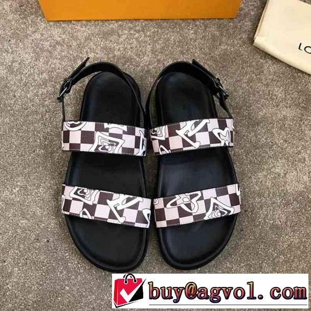  4色可選 おすすめ大人かわいい着こなし ルイ ヴィトン LOUIS VUITTON 2019即旬な装いに  サンダル きちんと感が抜群
