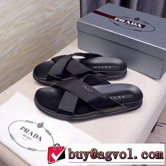  2019春夏の大注目トレンド サンダル 肌触りの良いサラりと  プラダ 大胆にデザインオシャレ新品 PRADA 今から夏まで活躍する