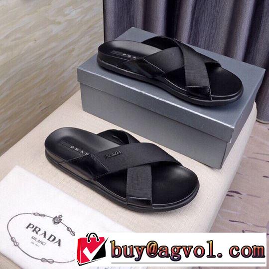  2019春夏の大注目トレンド サンダル 肌触りの良いサラりと  プラダ 大胆にデザインオシャレ新品 PRADA 今から夏まで活躍する