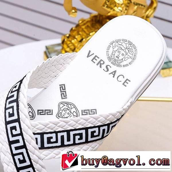  サンダル 2019夏色っぽさ  ヴェルサーチVERSACE おしゃれデザインも大人気 2色可選 夏の王道　適度な上品さ
