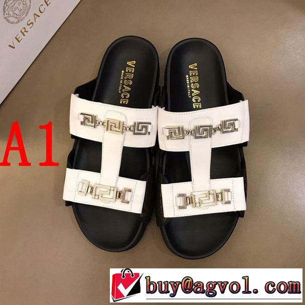 クールな印象を引き立て   ヴェルサーチVERSACE 2019年の夏のマスト 2色可選 サンダル グッと大人っぽい印象に 