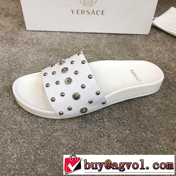  トレンド感があって涼しげ サンダル 2019年夏の一押しファッションアイテム  ヴェルサーチVERSACE 2色可選 ファッションにトレンド